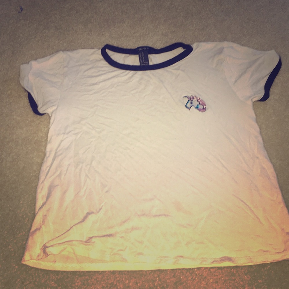 White unicorn shirt